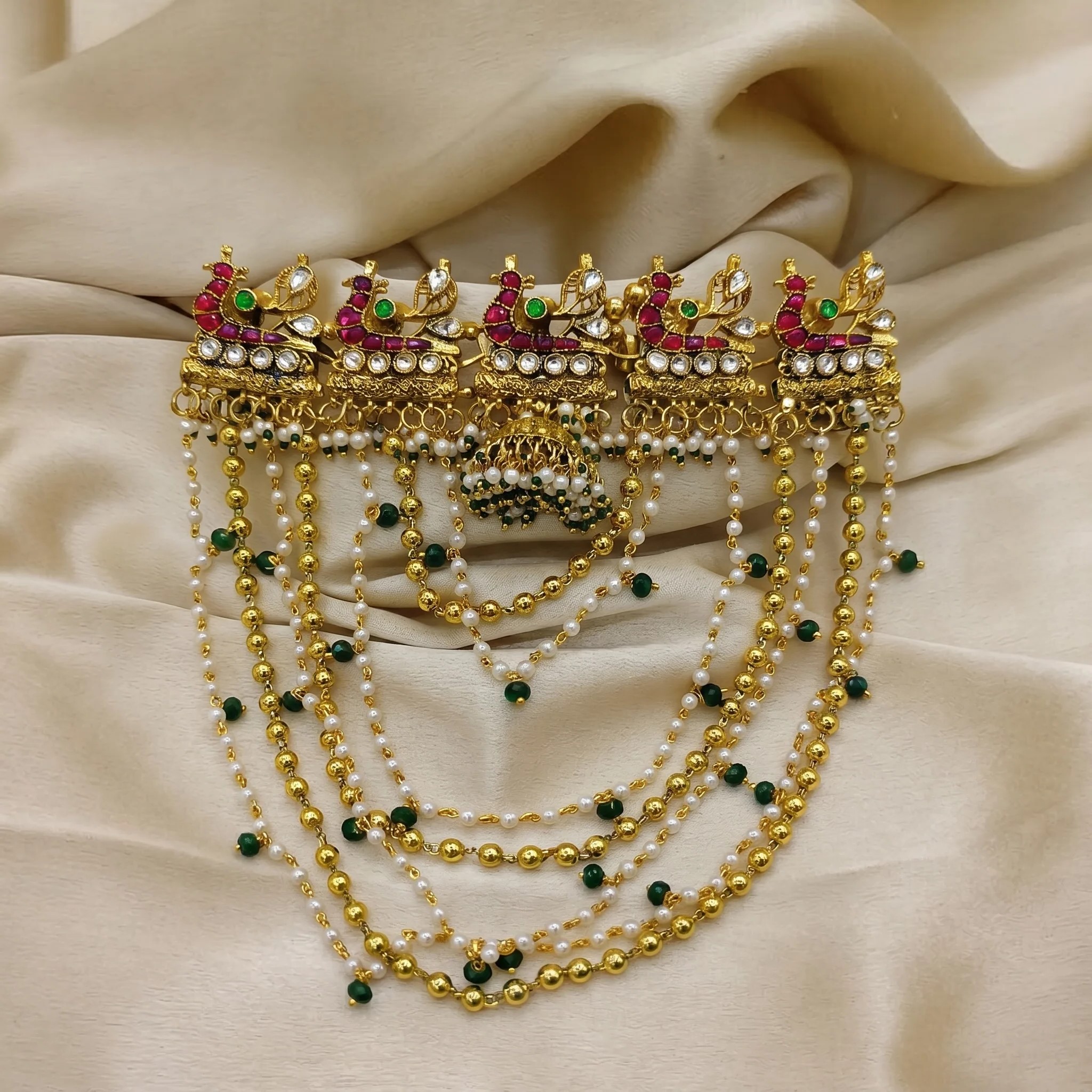 Peacock Pearl Hair Chime