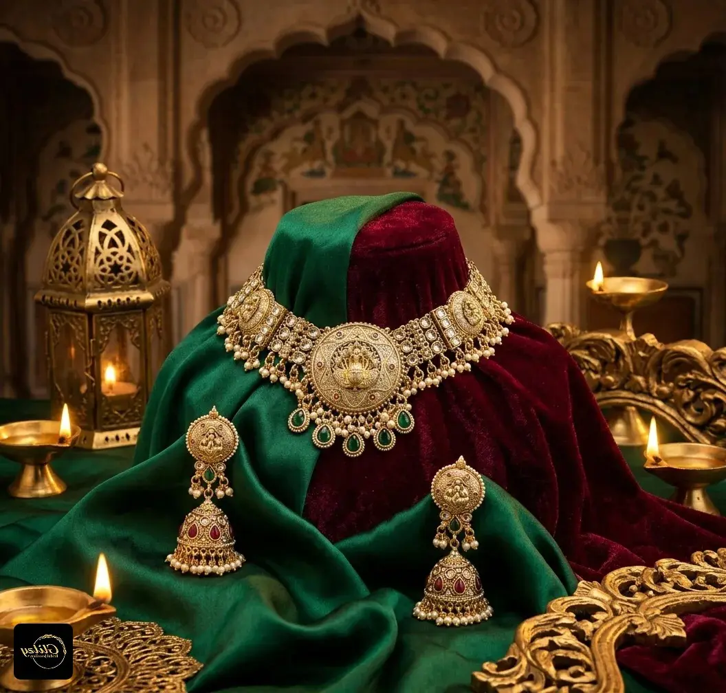 Royal Emerald & Ruby Heritage Bridal Jewelry Set
