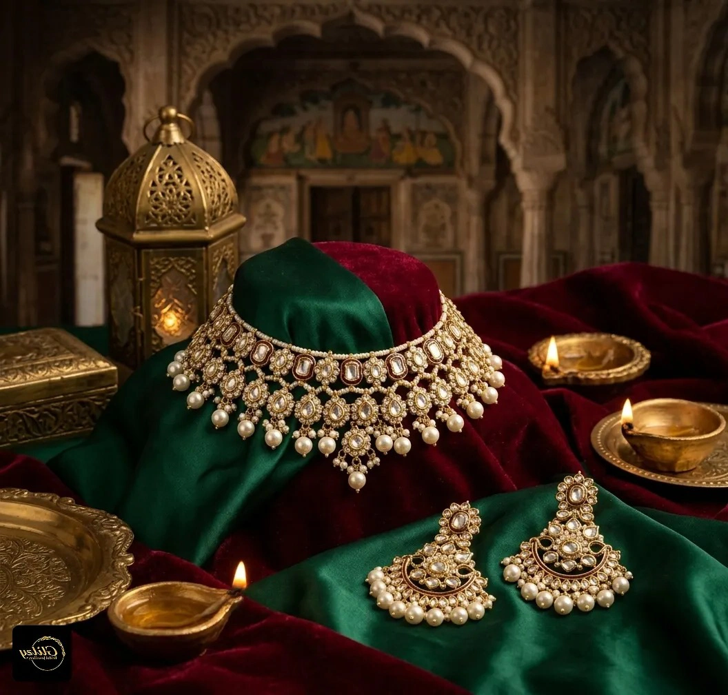 Shahi Chand Polki Set