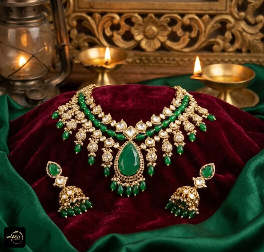 The Royal Emerald & Moissanite Heritage Set