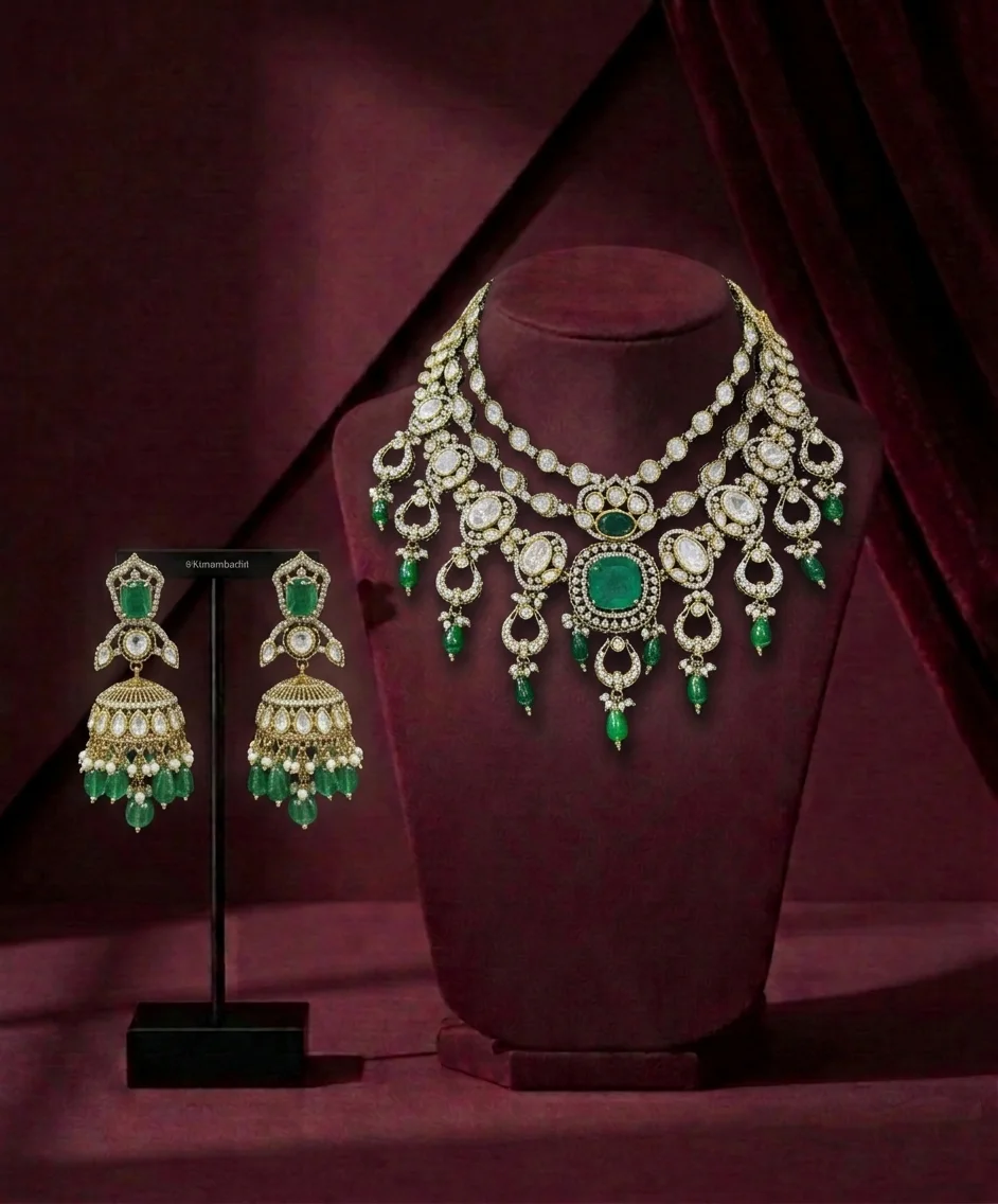 The Sovereign Emerald & Polki Multi-Layer Set
