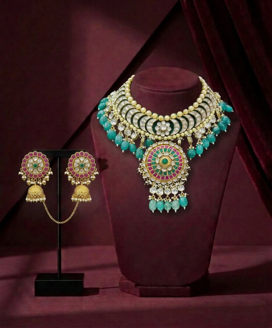 The Royal Mandapam Emerald & Ruby Bridal Set