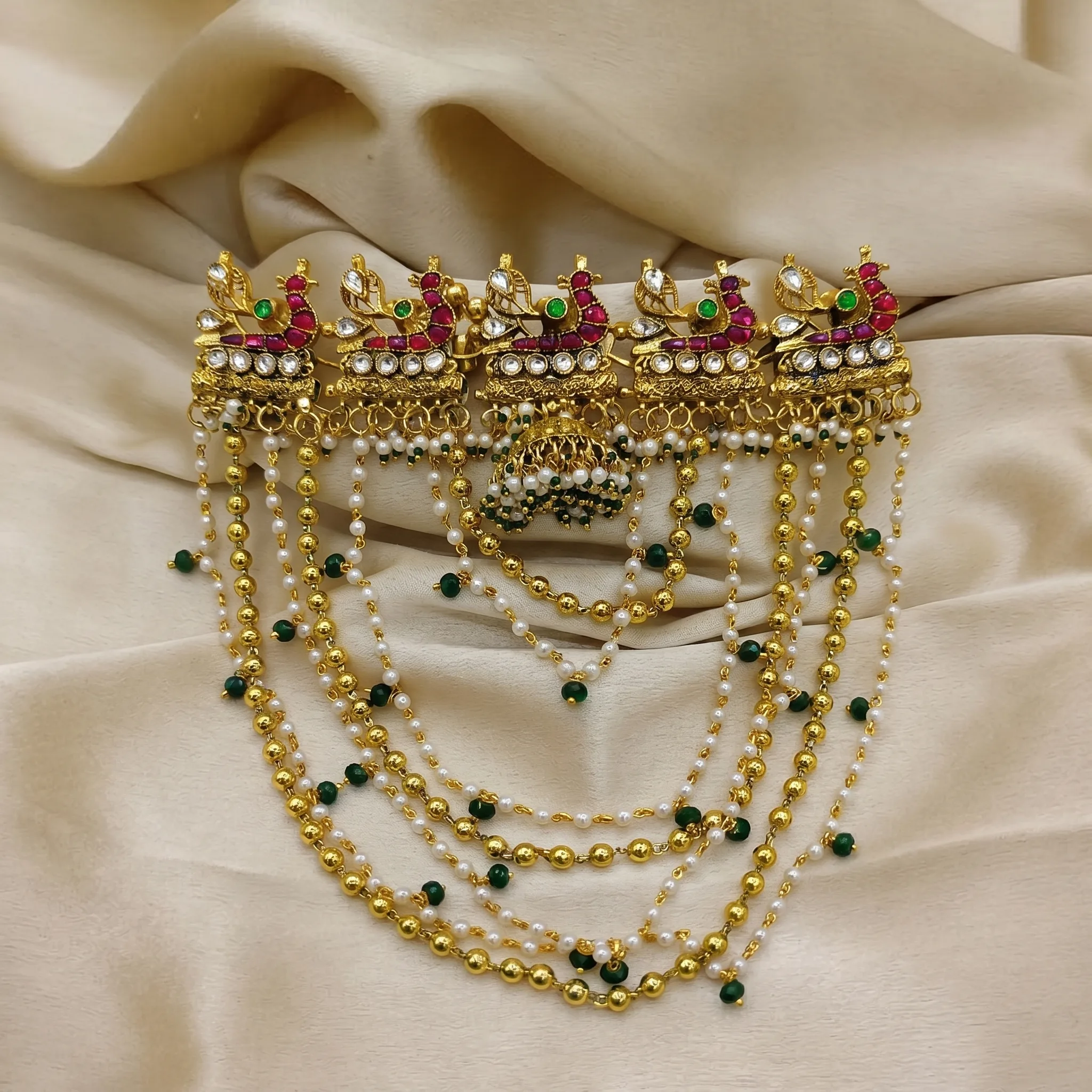 Peacock Pearl Hair Chime