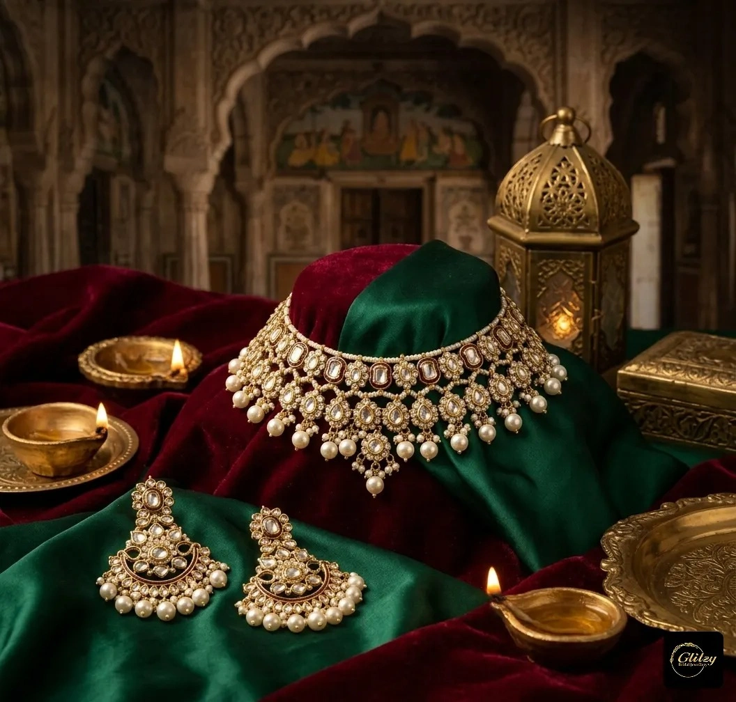 Shahi Chand Polki Set